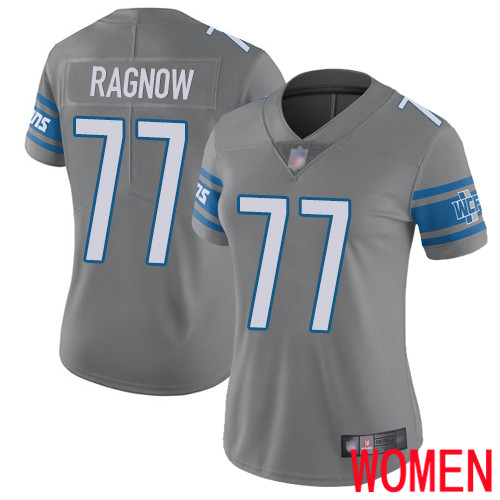 Detroit Lions Limited Steel Women Frank Ragnow Jersey NFL Football 77 Rush Vapor Untouchable